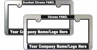 Ridged Chrome Faced License Frame | chromefacedlicenseframe
