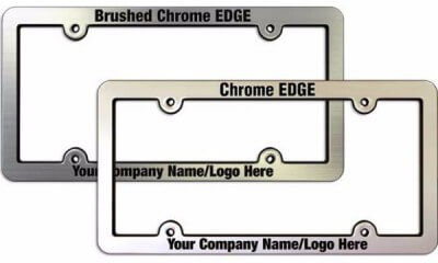 Ridged Chrome Faced Recessed License Frame | chromefacedrecessedlicenseframe