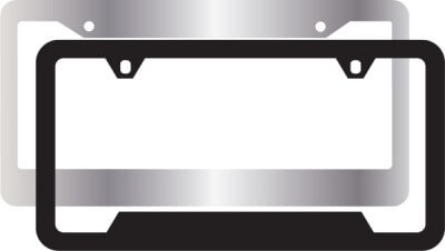 Blank Non-Imprinted Metal License Plate Frames | Blank Metal Frames