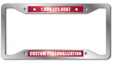 Chrome Plated Metal UV Acrylic Strip License Frames