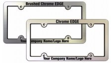 Ridged Chrome Faced Recessed License Frame